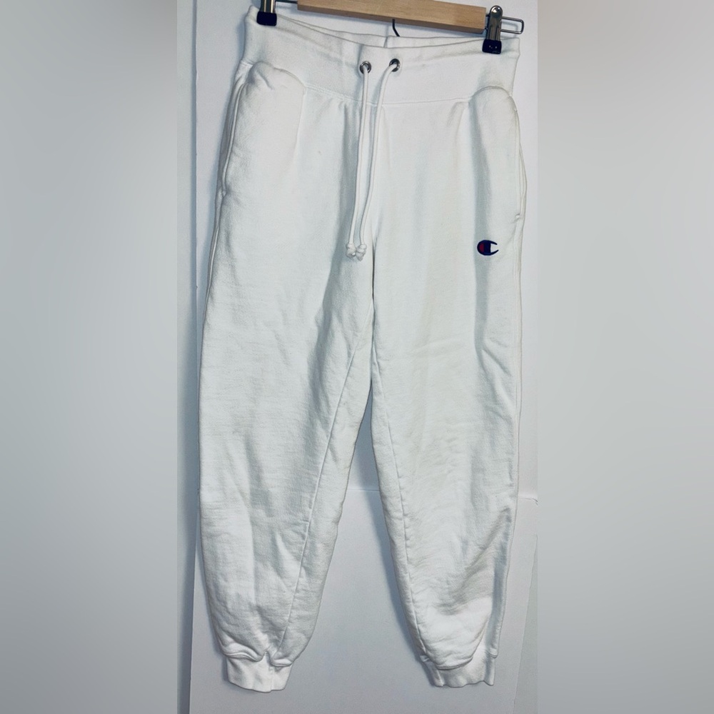 Champion White Reverse Weave Joggers. Size Small. Excellent Condition